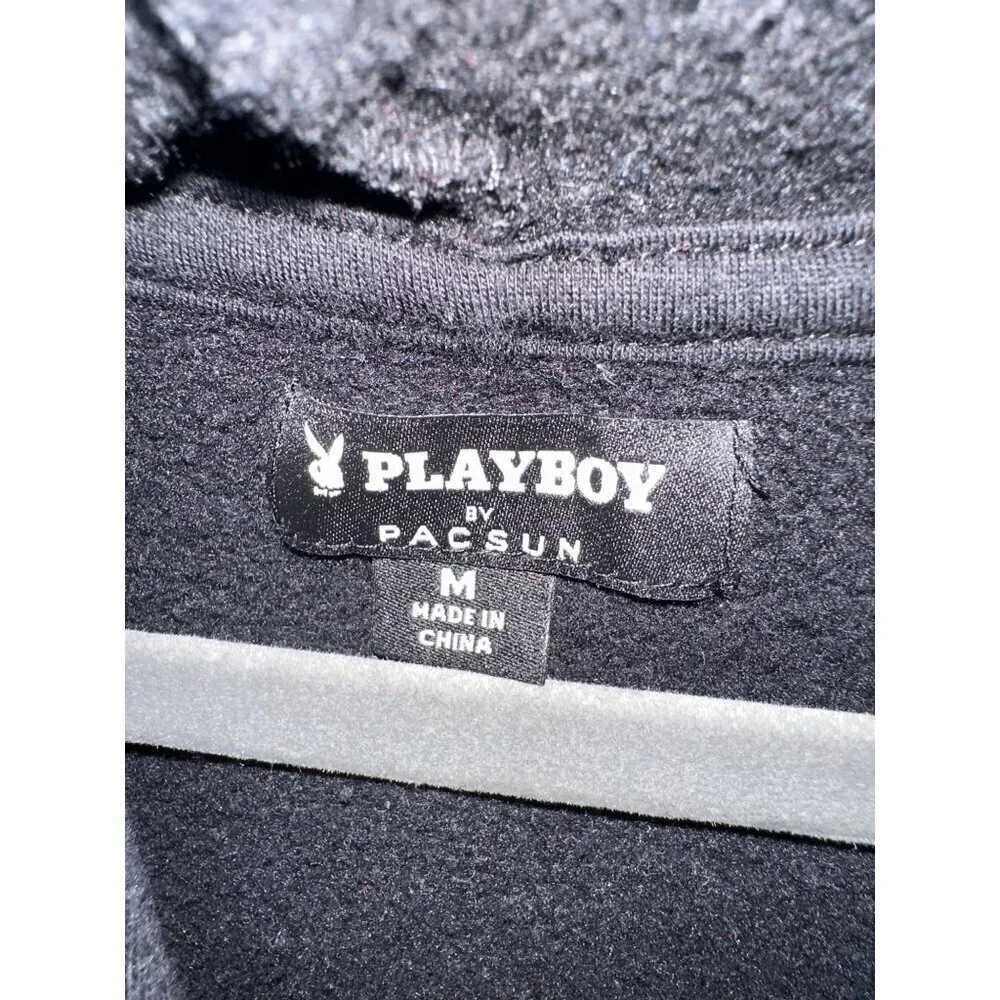 Playboy by PacSun Men’s M Black Hoodie Graphic Streetwear Y2K Casual Sweater